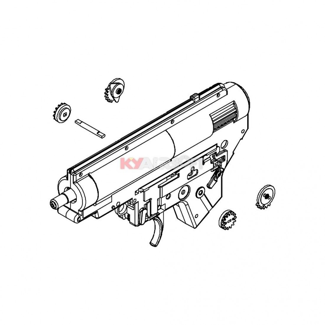 WE SCAR H AEG Version 2 Gearbox WESC 16 we-scar-h-aeg-version-2-gearbox-wesc-16