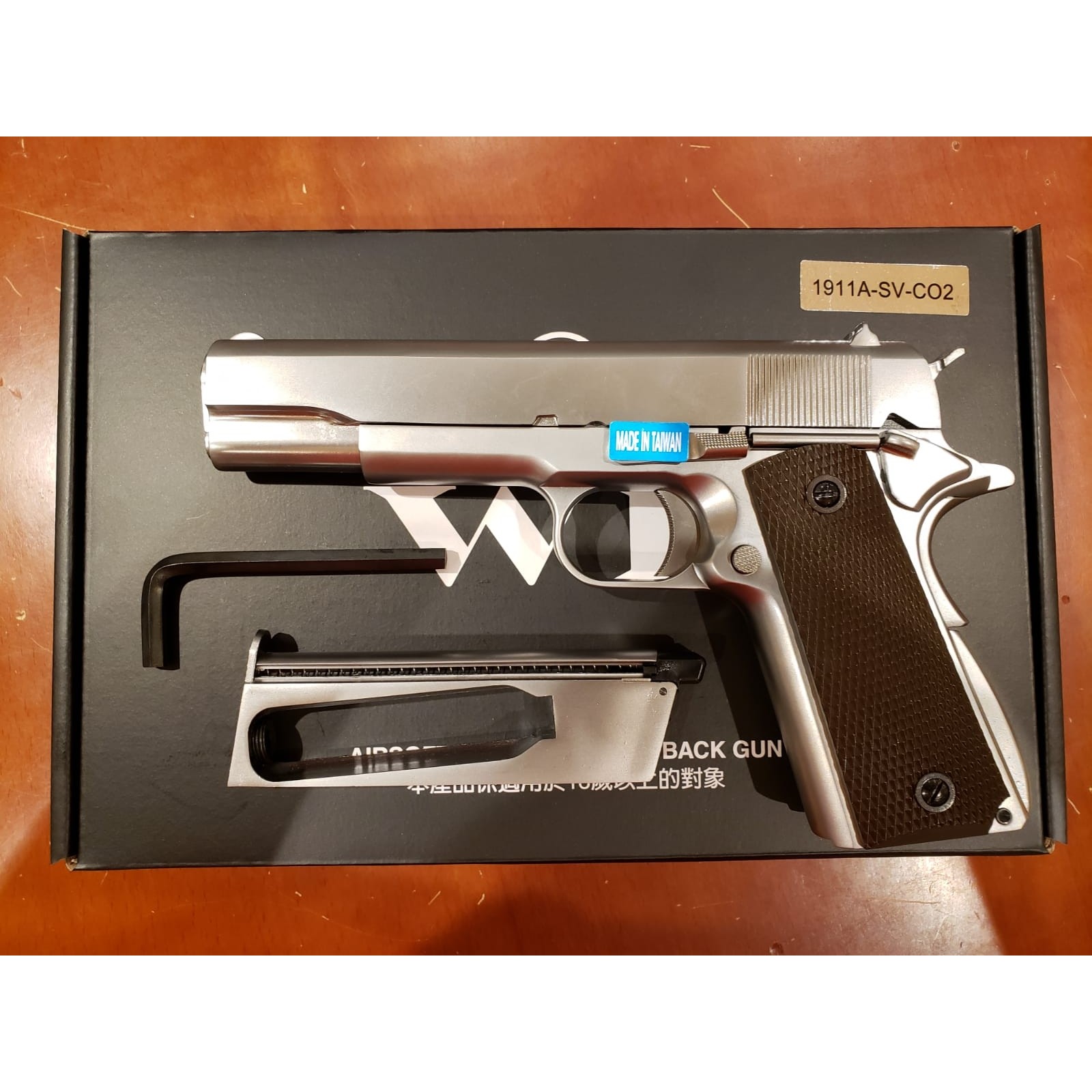 WE 1911 Gas blow back pistol CO2 version(Silver) WE 1911 Series (GEN1