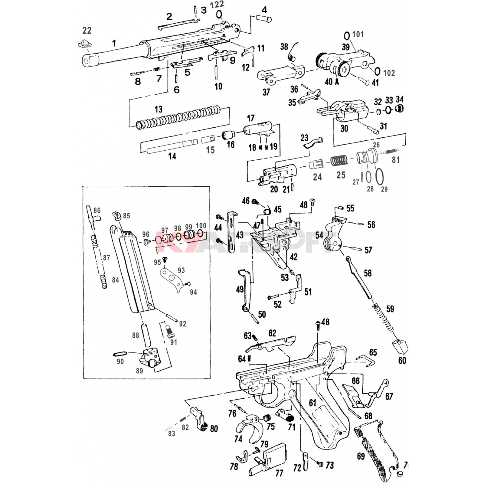 P08 53 Gbbp P08 Series We Pistols Gbbp Parts