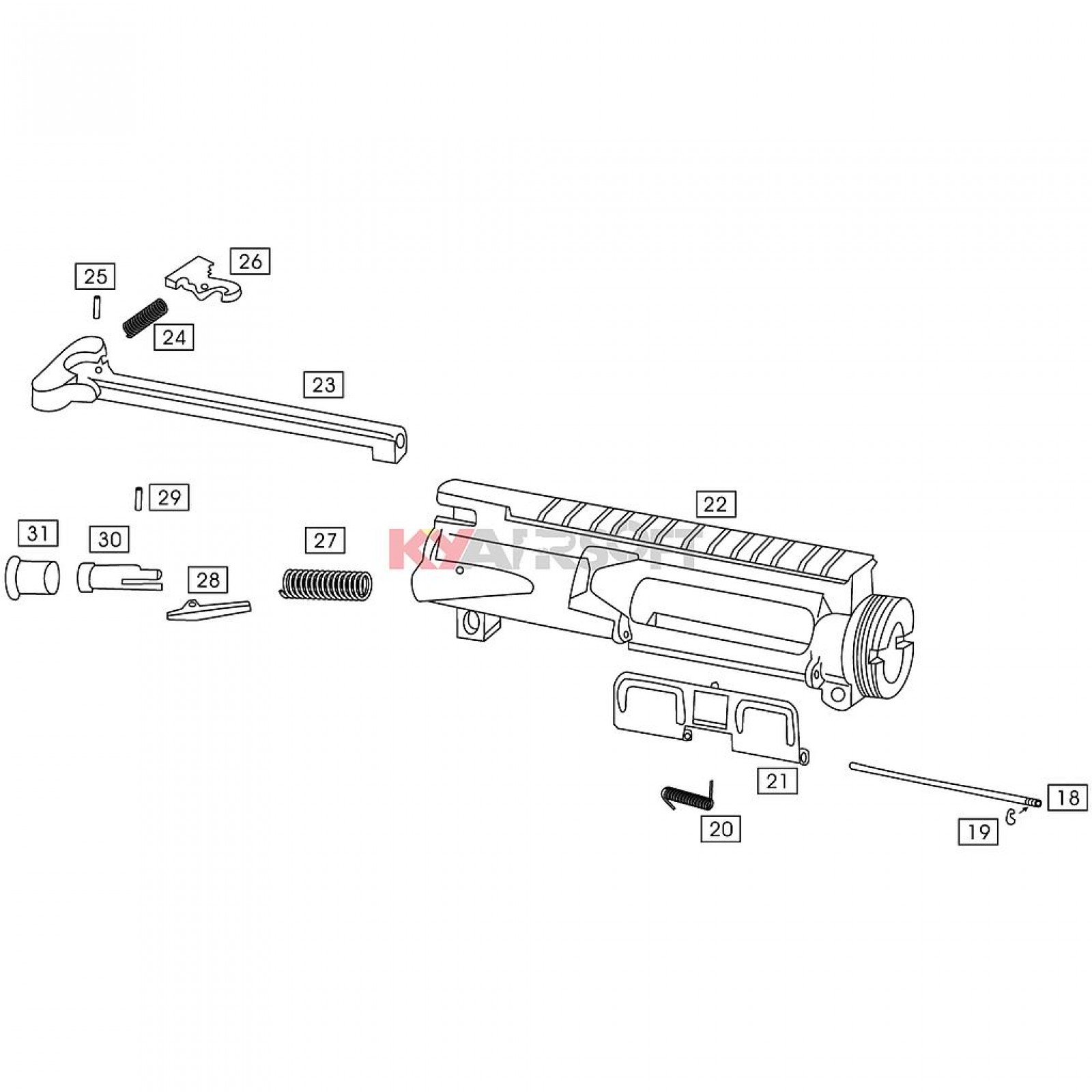 WE - M4 upper receiver #18-31 - WE - Component Parts & Repair ...