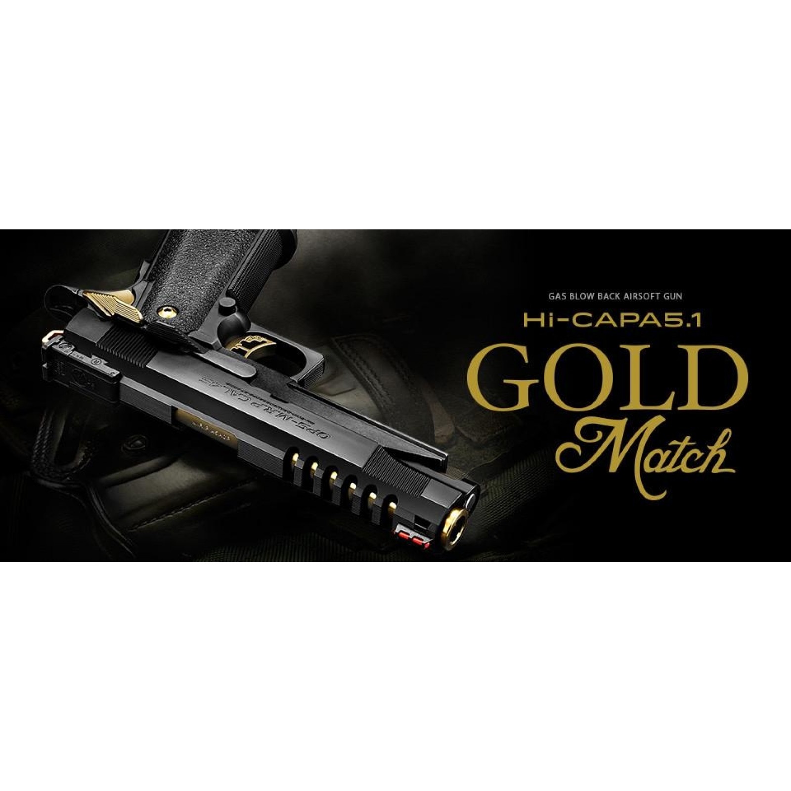 Tokyo Marui Hi-Capa 5.1 Gold Match GBB Pistol