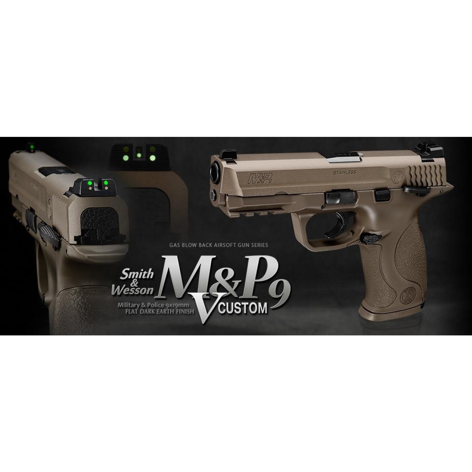 Tokyo Marui M&P 9 V-Custom GBB Pistol - M&P Series - Tokyo Marui 