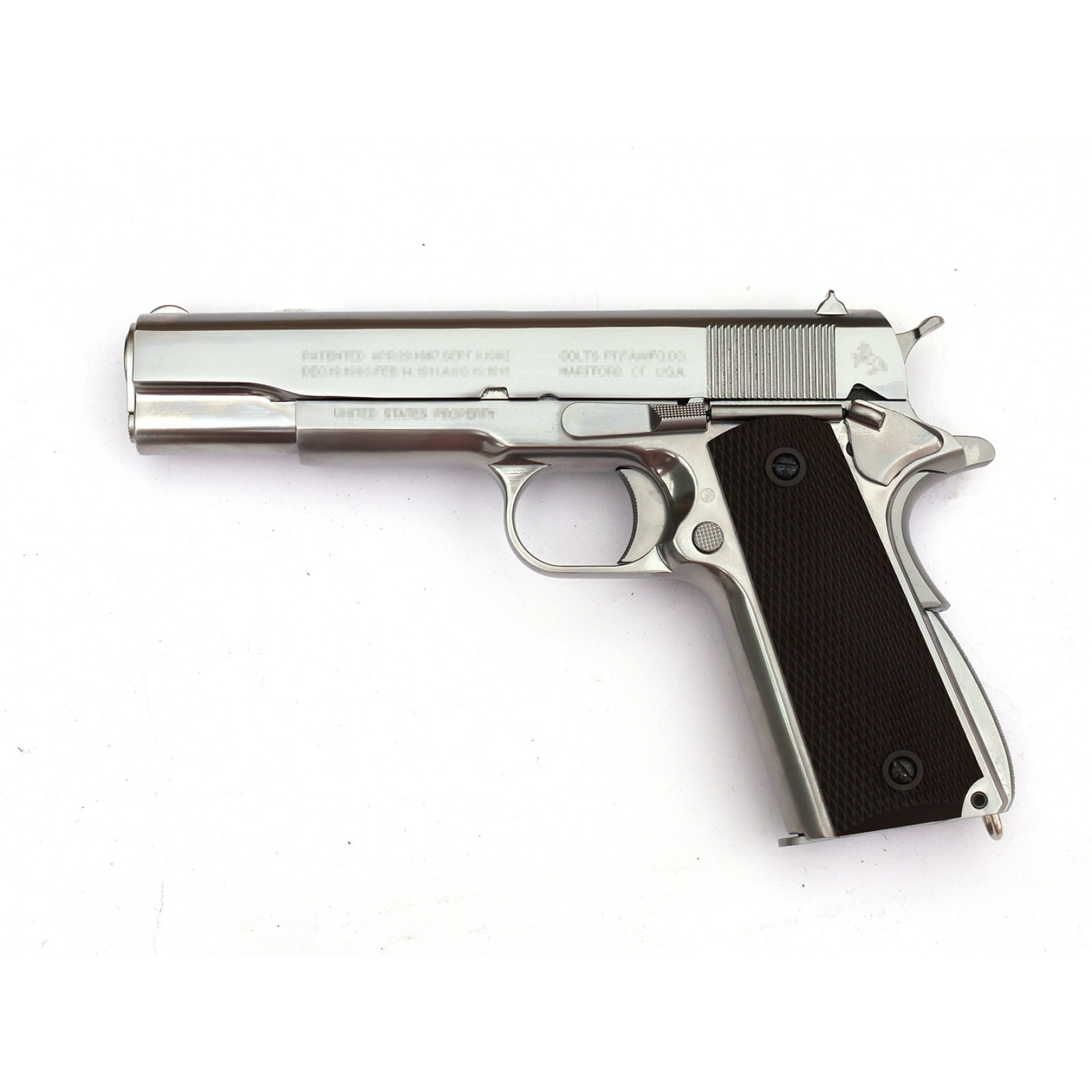 WE 1911 Silver GBB Pistol ( Horse WWI Marking) Guns