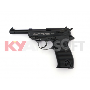 WE P38 Black Classic Pistol (Full marking, CIV-WHITE) 