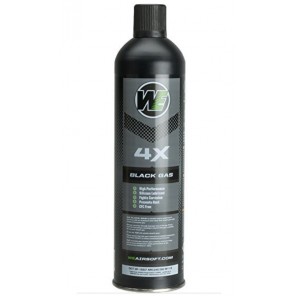 Airsoft Premium "4X" High Performance Gas 10.5oz by WE (Qty: 1 Can / Black)  ( Ship by Surface Mail Only )