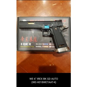 WE HI-capa 6" IREX GBB Pistol (Full Auto version / Black / Gold barrel )