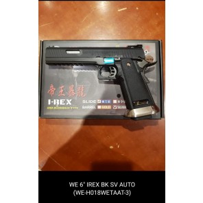 WE HI-capa 6" IREX GBB Pistol (Full Auto version / Black / Silver barrel )