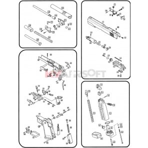 WE Hi-Capa Series (Recoil spring guide assembly)