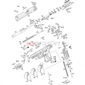 WE Little Bird Series Semi Auto ( Slide release assembly)