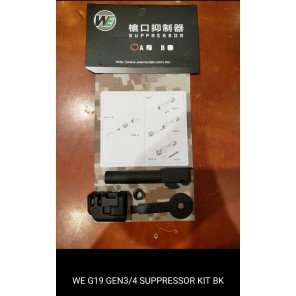 WE G19 SUPPRESSOR KIT Black (Gen3 & Gen4)