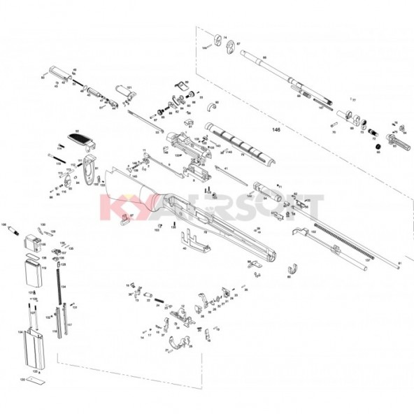 m14 repair parts set m14 series we rifles (gbbr) parts AR Parts Diagram we m14 gbbr complete trigger group