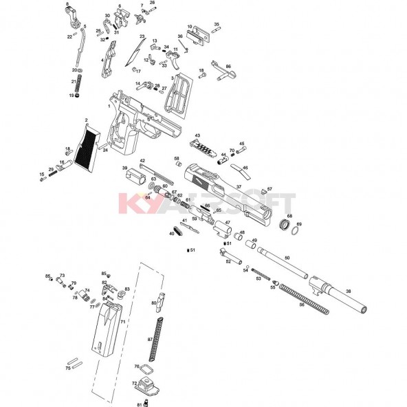 B Series Mkii Mkiii Hi Power Browning We Pistols Gbbp Parts