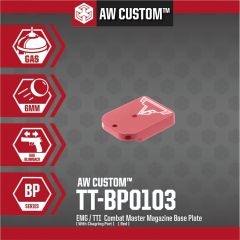 EMG / TTI COMBAT MASTER MAGAZINE BASE PLATE (WITH CHARGING PORT- RED)