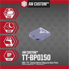 EMG / TTI COMBAT MASTER MAGAZINE BASE PLATE (NO CHARGING PORT- TITANIUM BLUE)