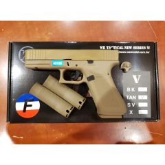 KY custom WE G17F Gen 5 GBB pistol(TAN/TAN)  (2 Magazine Bundle)