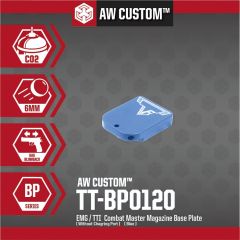 EMG / TTI COMBAT MASTER MAGAZINE BASE PLATE (NO CHARGING PORT- BLUE)