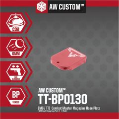 EMG / TTI COMBAT MASTER MAGAZINE BASE PLATE (NO CHARGING PORT- RED)
