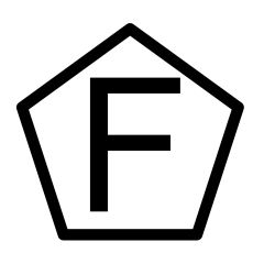 *SERVICE - Laser/CNC Marking F Pentagon for Germany Airsoft ( F im Fünfeck ) ( Cal. 6 mm BB F ) (for Germany market)