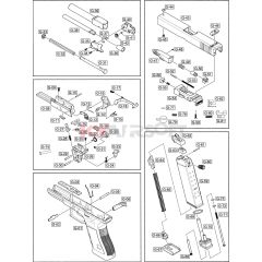 G Series #G-58 GBBP Rear Sight And Nozzle Housing Screw