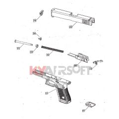 WE G Series Semi Gen 5 Recoil spring guide assembly #G-31 - #G-34