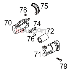 WE AK74 GBBR Complete Hopup Assembly