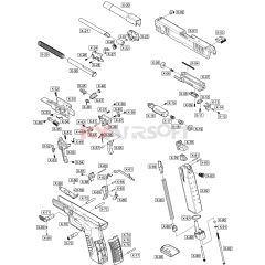 X 4.5 #X-28 Hopup Housing Screw Black GBBP