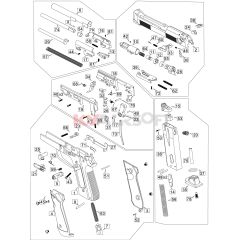 M9 #6 Outer Barrel + Threaded Adaptor (-14mm) SEMI GEN 1 GBBP