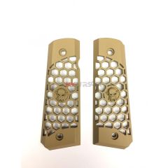 WE 1911 Hex Cut Grips Tan