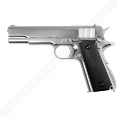 WE 1911 GBBP SILVER (CHECKER GRIP Black)