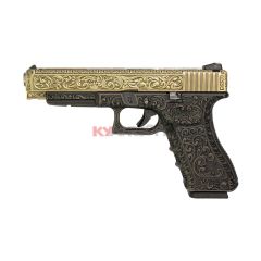 WE G34 Classic Floral Pattern - Bronze - With UPC Pistol Display Case