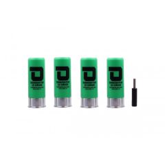DOMINATOR™ 12 GAUGE GAS SHOTGUN SHELLS PACKAGE (4 SHELLS/UNIT - Green)