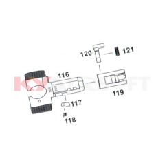 WE P08 Rear Sight assembly (for 6" M size)