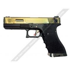 WE Tech W.E.T. G18C GBB Pistol TITANIUM GOLD (Dragon scale)