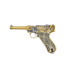 (Pre-order) KY Custom Resident Evil Biohazard Ashford Gold Luger P08 GBBP (WE Base)