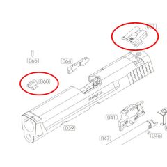 WE BB series Front and rear sight set