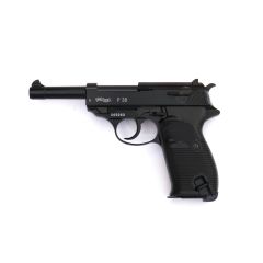WE P38 Black Classic Pistol (Full marking, 100 YEAR White)