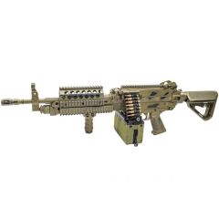 T8 X A&K SP SYSTEM MK46 MOD0 AIRSOFT LMG AEG BATTLEWORN VERSION-Tan