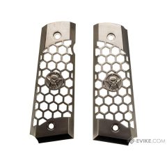 WE 1911 Hex Cut Grips Siver