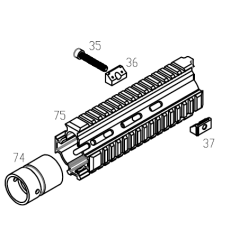 WE 888c V3 handguard set with barrel nut