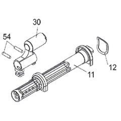 WE AK74 WOOD gas tube and gas block set