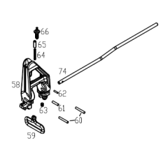 WE M4 V3 Front sight and gas tube assembly