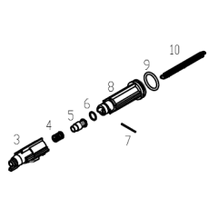 WE SCAR V3 GBBR Complete nozzle assembly