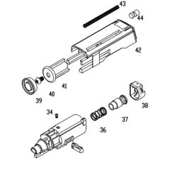 AEG F17 V2 Complete Nozzle housing assembly