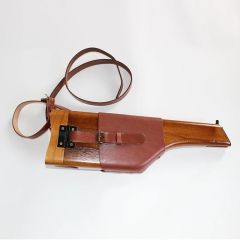 Wooden Stock for WE/AW M712 GBB w/ Leather Stock Holsters