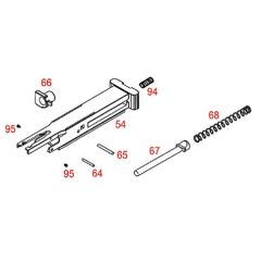 WE M712 complete bolt set(Black only)