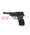 WE P38 Black Classic Pistol (Full marking, CIV-WHITE)