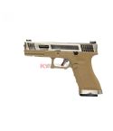 WE G17 T8 - SV SLIDE/SV BARREL/TAN FRAME (2 magazines bundle)