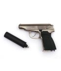 WE Metal MAKAROV GBB Pistol with Silencer ( SV,  RN Marking)